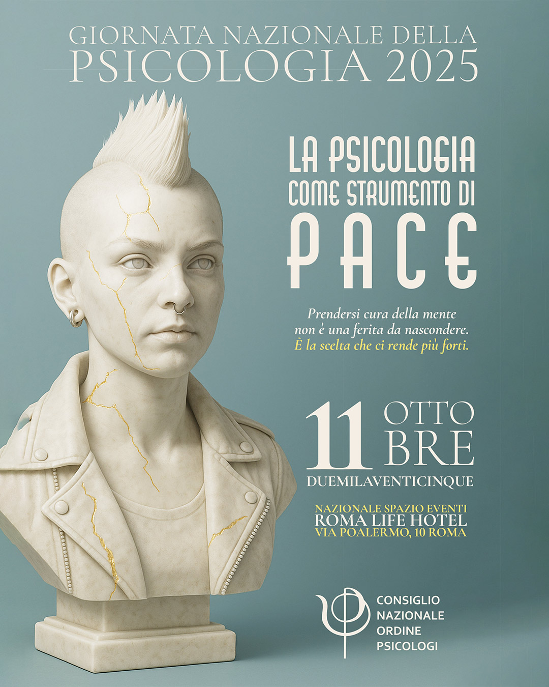 Manifesto Giornata Psicologia 2025, soggetto punk